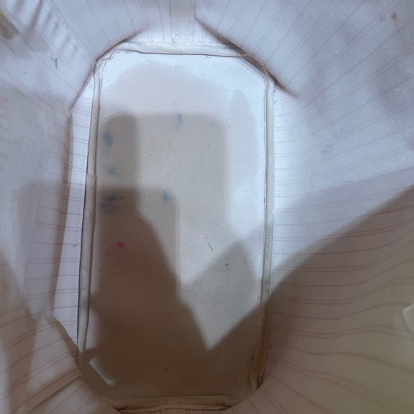 Louis Vuitton Tan and Cream Checkered Tote - Picture 11 of 16